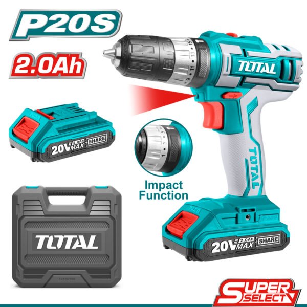Lithium-Ion impact drill 20V TIDLI200215 | Company: Total | Origin: China