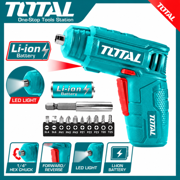 Cordless Screwdriver 4V TSDLI0402 | Company: Total | Origin: China