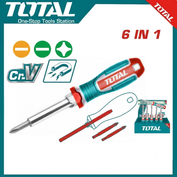 6 IN 1 Screwdriver set THT2506076 |  Company: Total  |  Origin: China