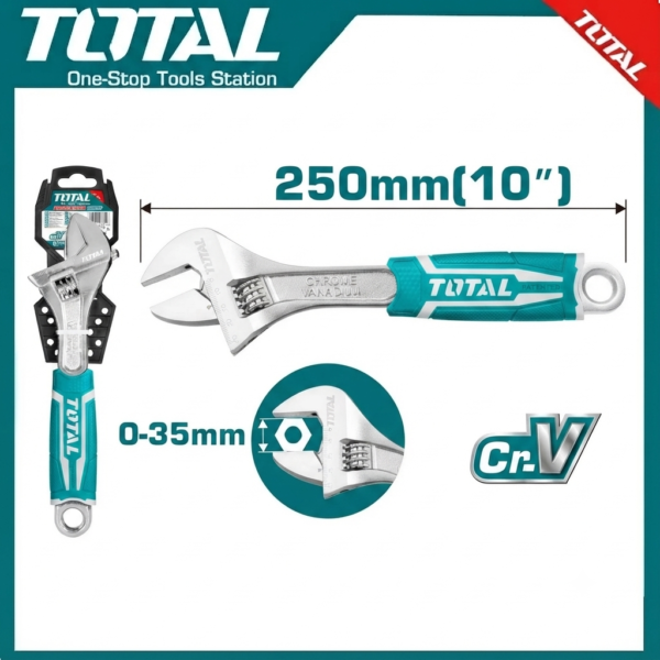 Adjustable wrench 10" THT101106 | Company: Total | Origin: China