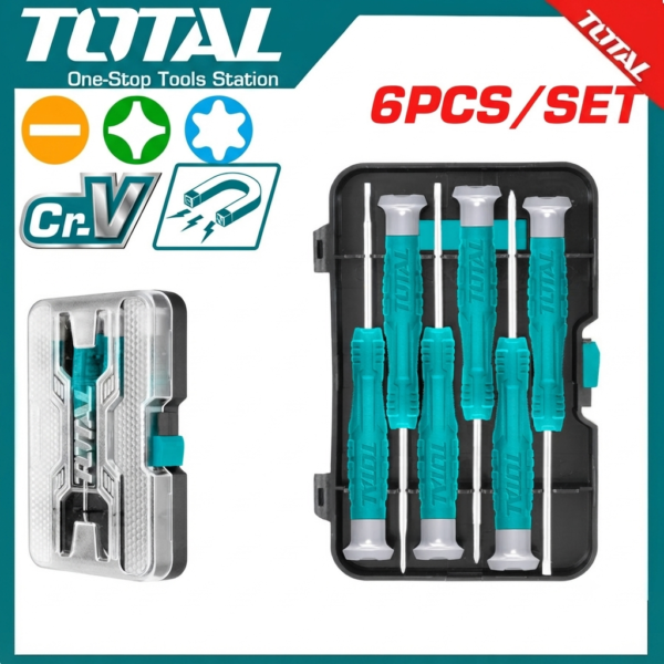 6Pcs precision screwdriver set THT250PS0601 |  Company: Total  |  Origin: China