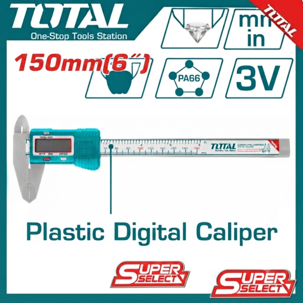 Plastic Digital Caliper 150mm TMT331501 | Company: Total | Origin: China