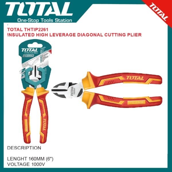 Insulated High Leverage Diagonal Cutting Pliers 6" THTC530806 | Company: Total | Origin: China
