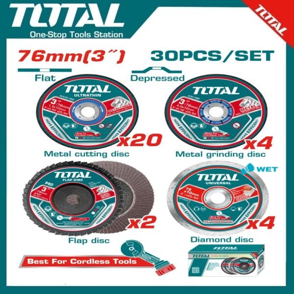 Cutting & Grinding Disc Set TAC97630 | Company: Total | Origin: China