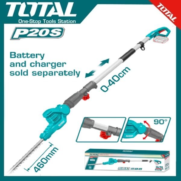 Cordless Pole Hedge Trimmer 18" 20V TPHT201601 | Company: Total | Origin: China