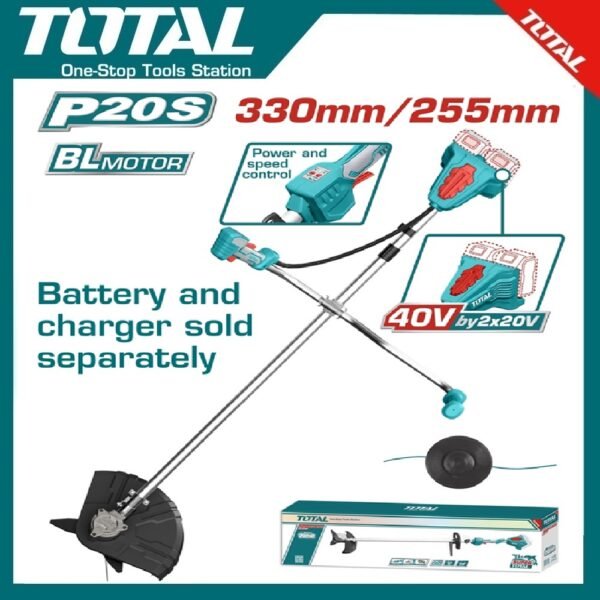 Cordless String Trimmer & Brush Cutter 10" 20V TSTLI20018 | Company: Total | Origin: China