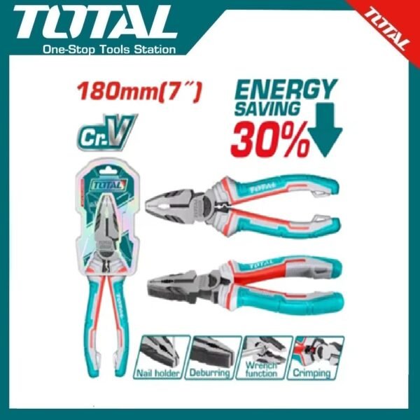 High Leverage Combination Pliers 7" THT210706S | Company: Total | Origin: China
