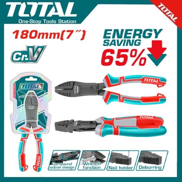 Compound Action Combination Pliers 7" THTC510706 | Company: Total | Origin: China