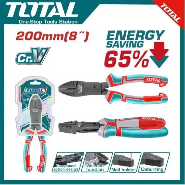 Compound Action Combination Pliers 8" THTC510806 | Company: Total | Origin: China