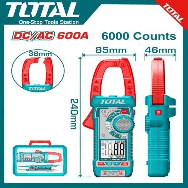 Digital AC/DC Clamp Meter 600A TMT766002 | Company: Total | Origin: China