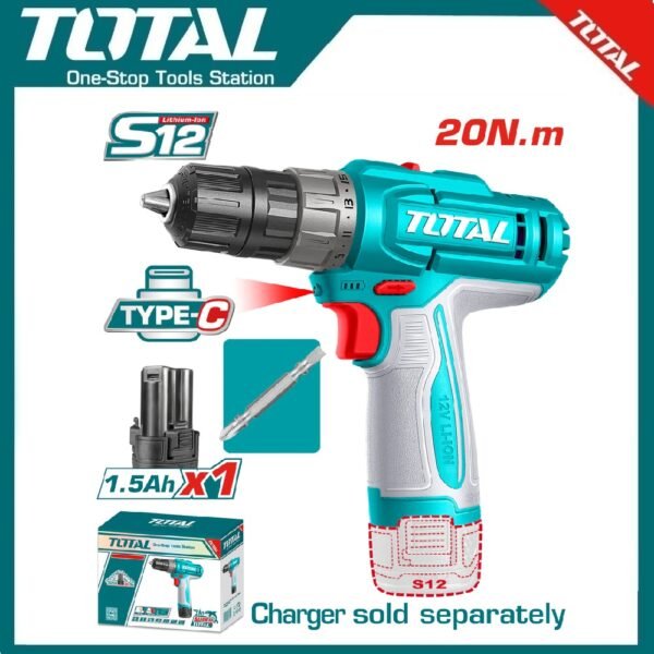 Cordless drill 12V TDLI122061 | Company: Total | Origin: China