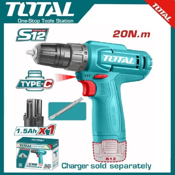 Cordless Drill 12V TDLI12456 | Company: Total | Origin: China
