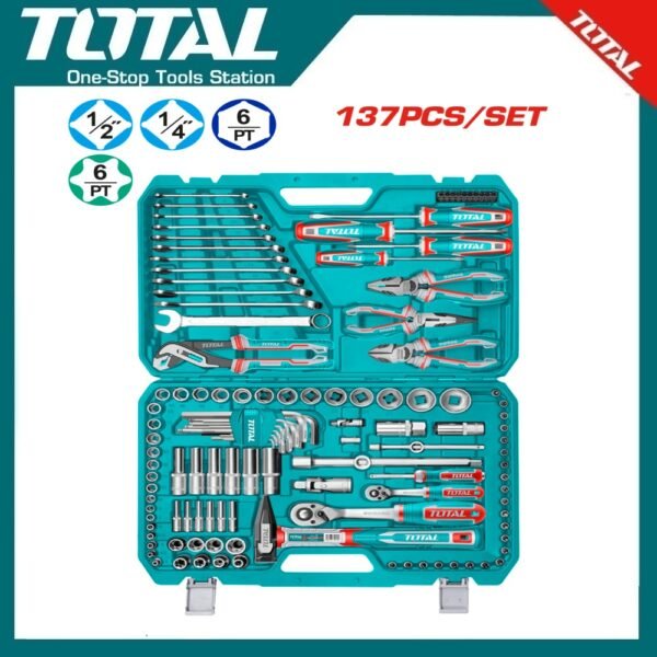 137Pcs Combination Tools Set THKTHP21376 | Company: Total | Origin: China