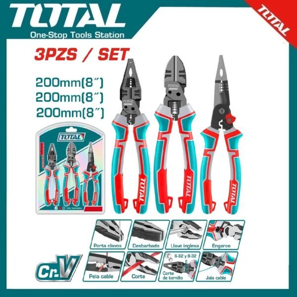 3Pcs Multi Function Pliers Set THT2MK231 | Company: Total | Origin: China