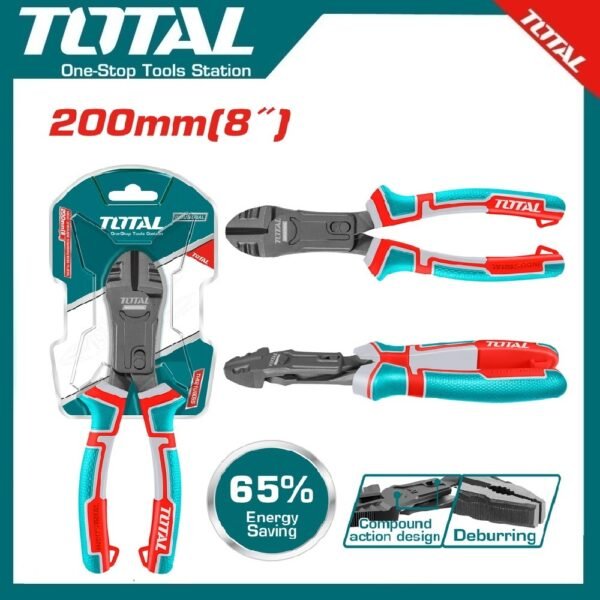 Compound Action Diagonal Cutting Pliers 8" THTC530806 | Company: Total | Origin: China