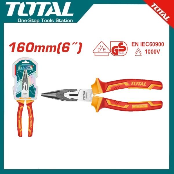 Insulated Long Nose Pliers 6" THTIP2361 | Company: Total | Origin: China