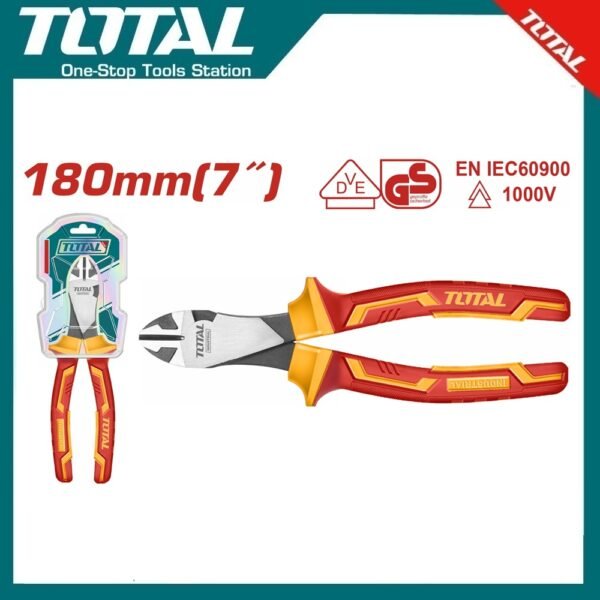 Insulated High Leverage Diagonal Cutting Pliers 7" THTIP2571 | Company: Total | Origin: China