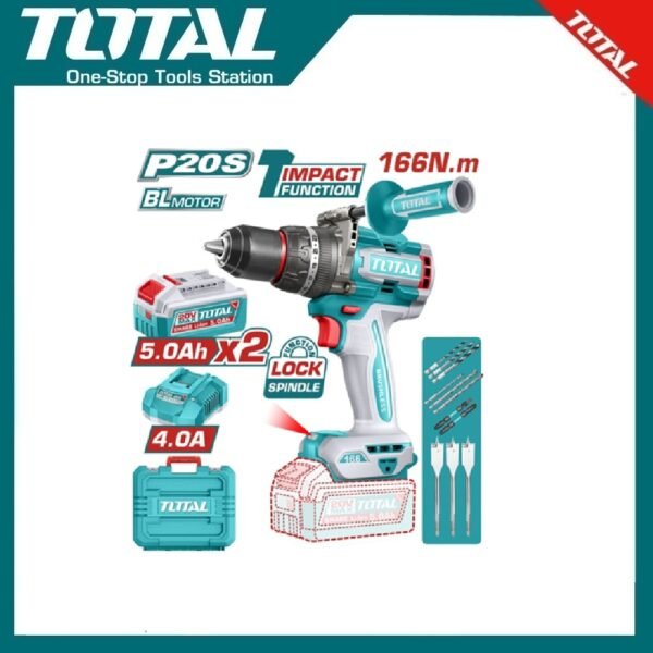 Brushless Cordless Impact Drill 166Nm TIDLI201668 | Company: Total | Origin: China