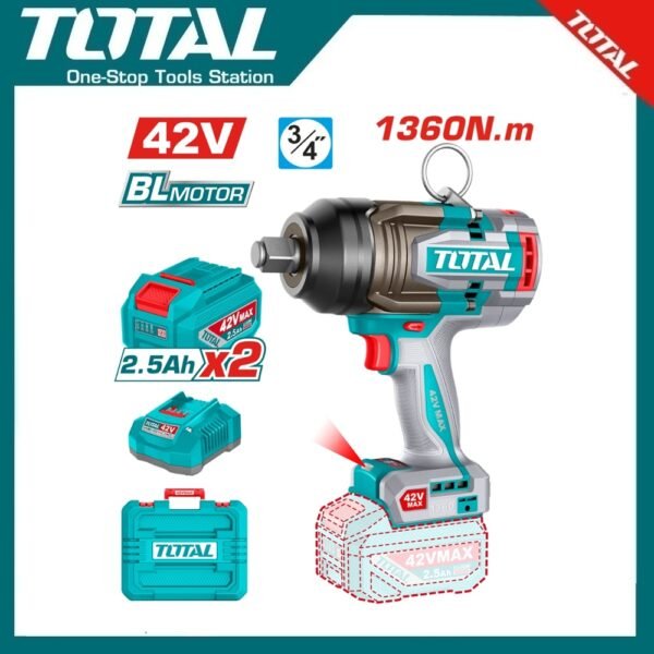 Cordless Impact Wrench 1360Nm TIWLI421362 | Company: Total | Origin: China