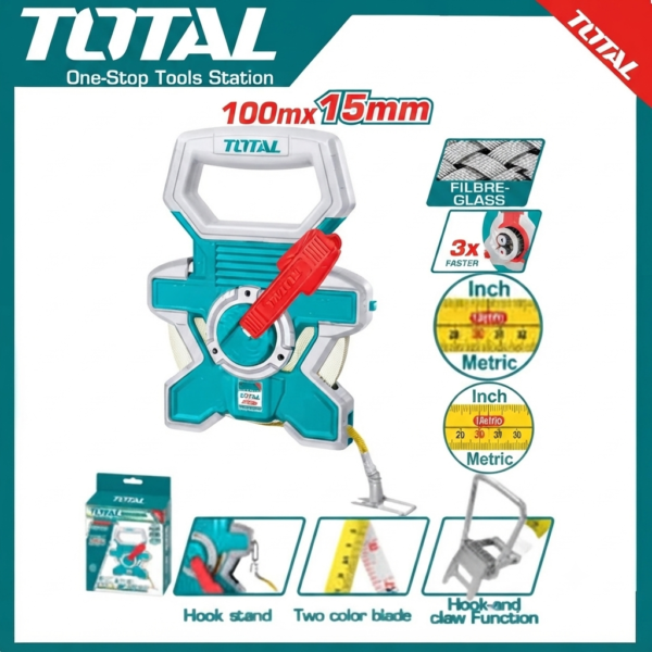 Fibreglass measuring tape TMTF181006 | Company: Total | Origin: China