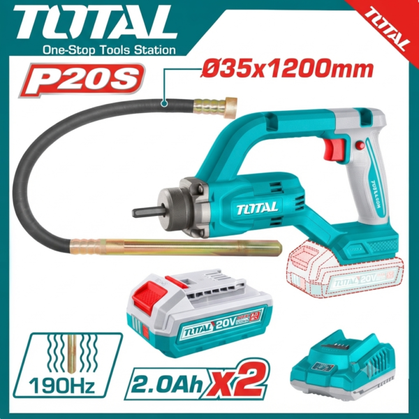 Cordless Concrete Vibrator 20V TCVLI2025021 | Company: Total | Origin: China