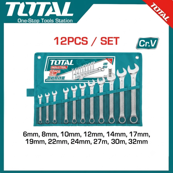 12 Pcs combination spanner set THT1022122 | Company: Total | Origin: China