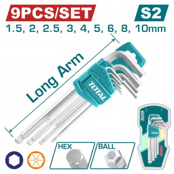 Ball point hex key THT106291 | Company: Total | Origin: China