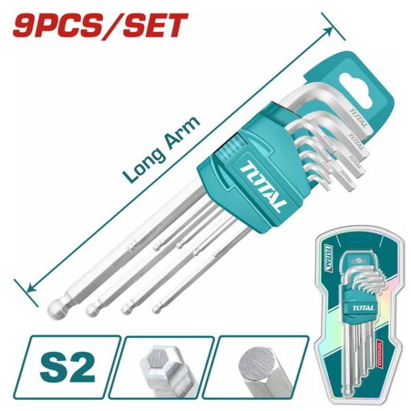 Ball point hex key THT106292 | Company: Total | Origin: China