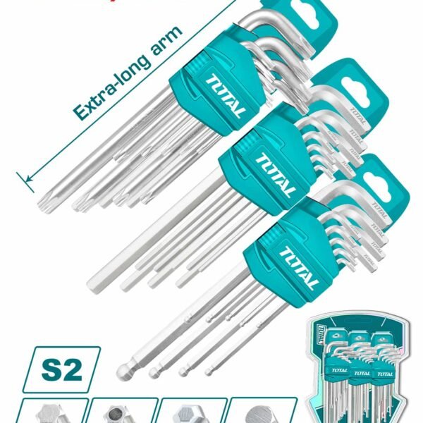 27Pcs Hex key and torx key set THT106KT0271 | Company: Total | Origin: China