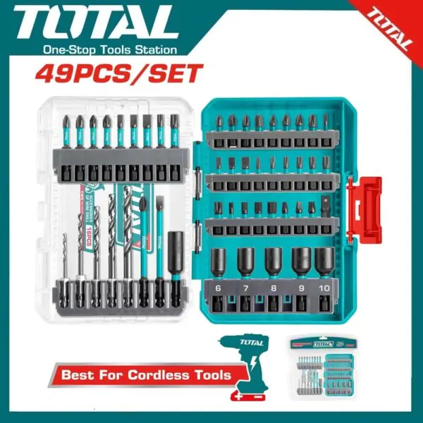 49Pcs Impact Screwdriver Bits Set TACSDL24906 | Company: Total | Origin: China